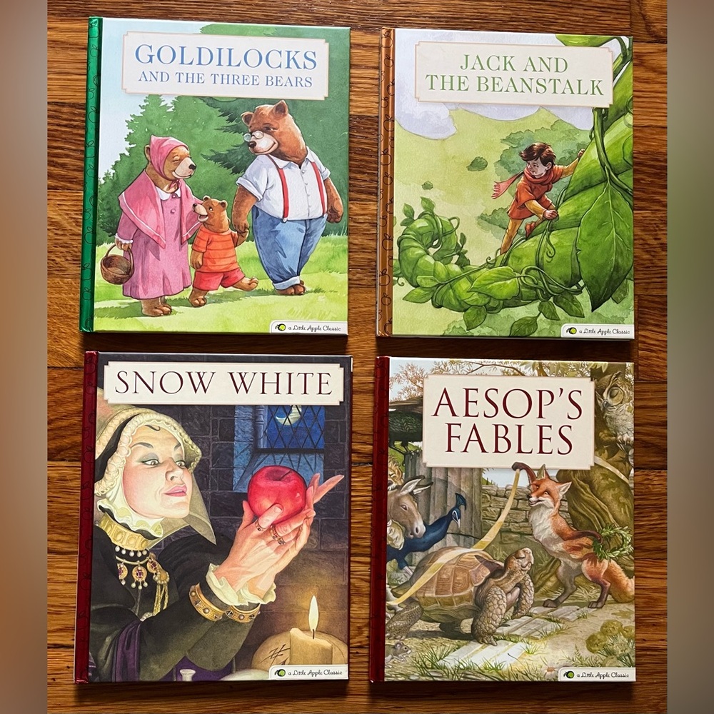 Brand New Little Apple Classics Fairy Tale Hardcover Book Gift Set of 4